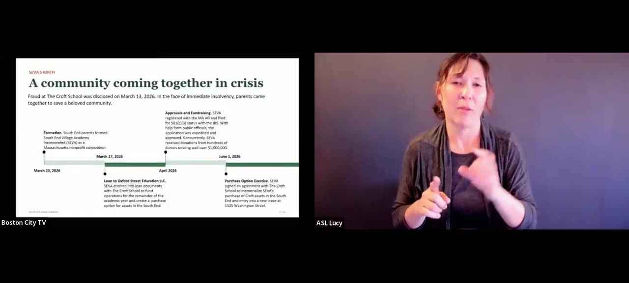 SEVA timeline: community response to crisis