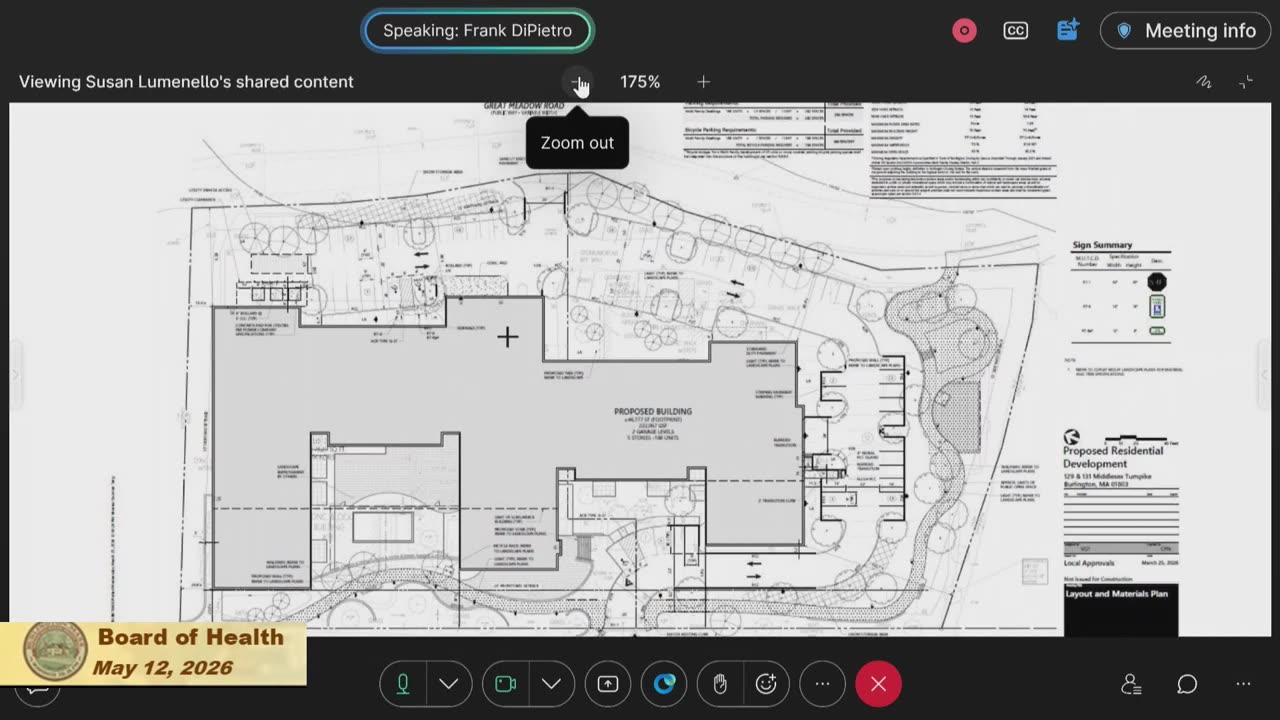 Detailed site plan: proposed building, parking, and layout