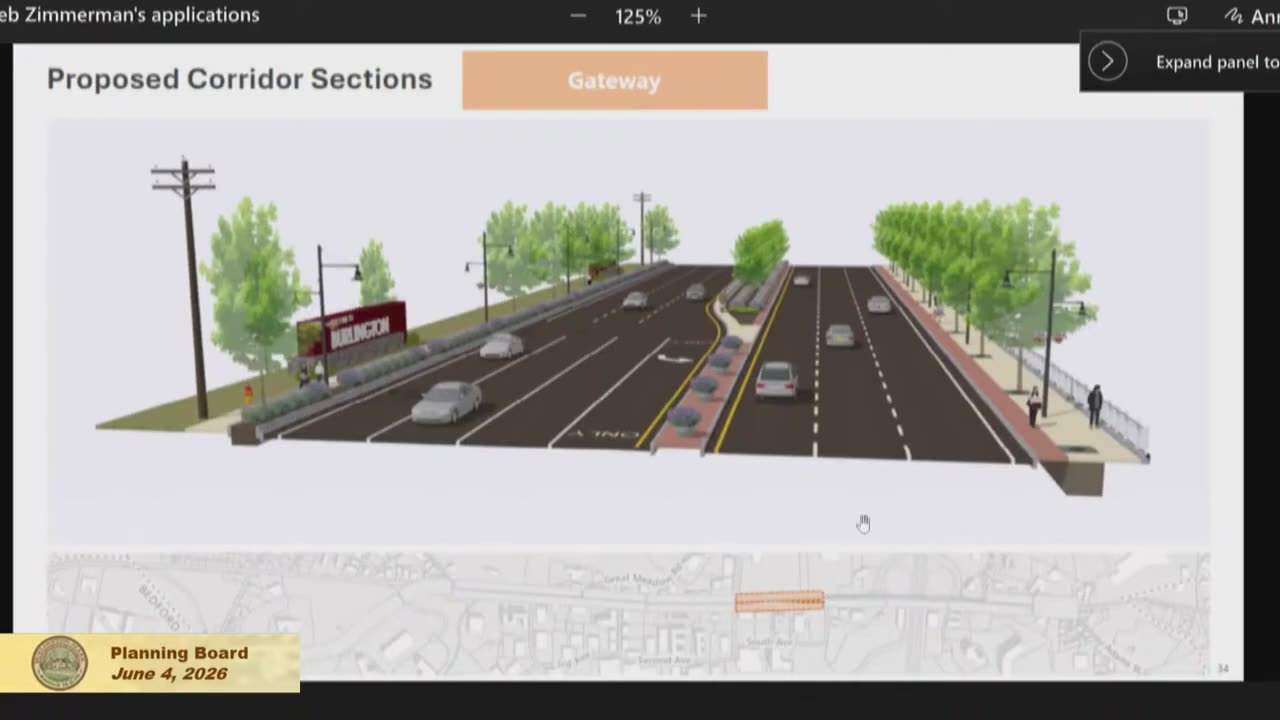 Proposed Gateway corridor section rendering