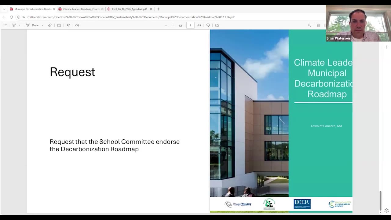 Climate Leaders Municipal Decarbonization Roadmap slide