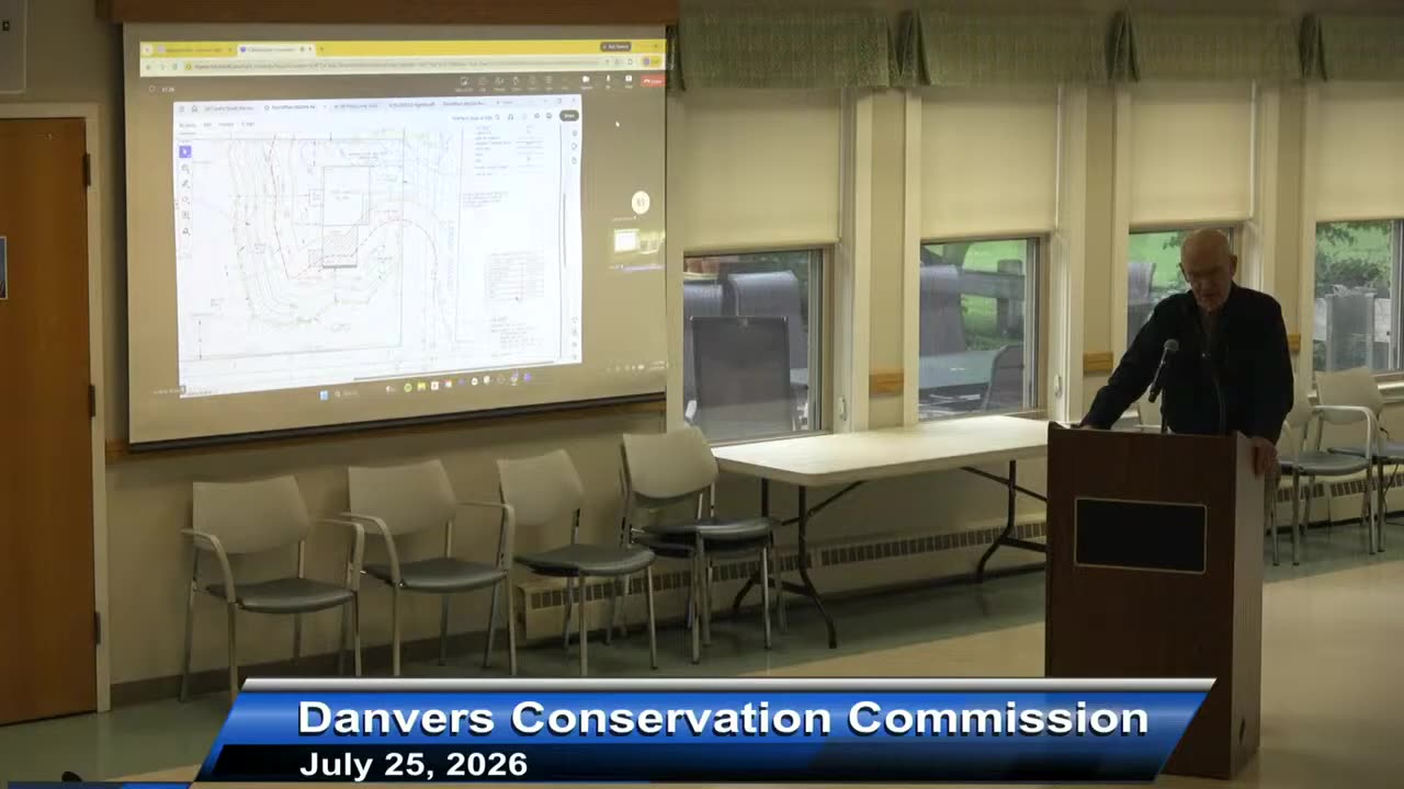 GIS map shown on meeting room projector