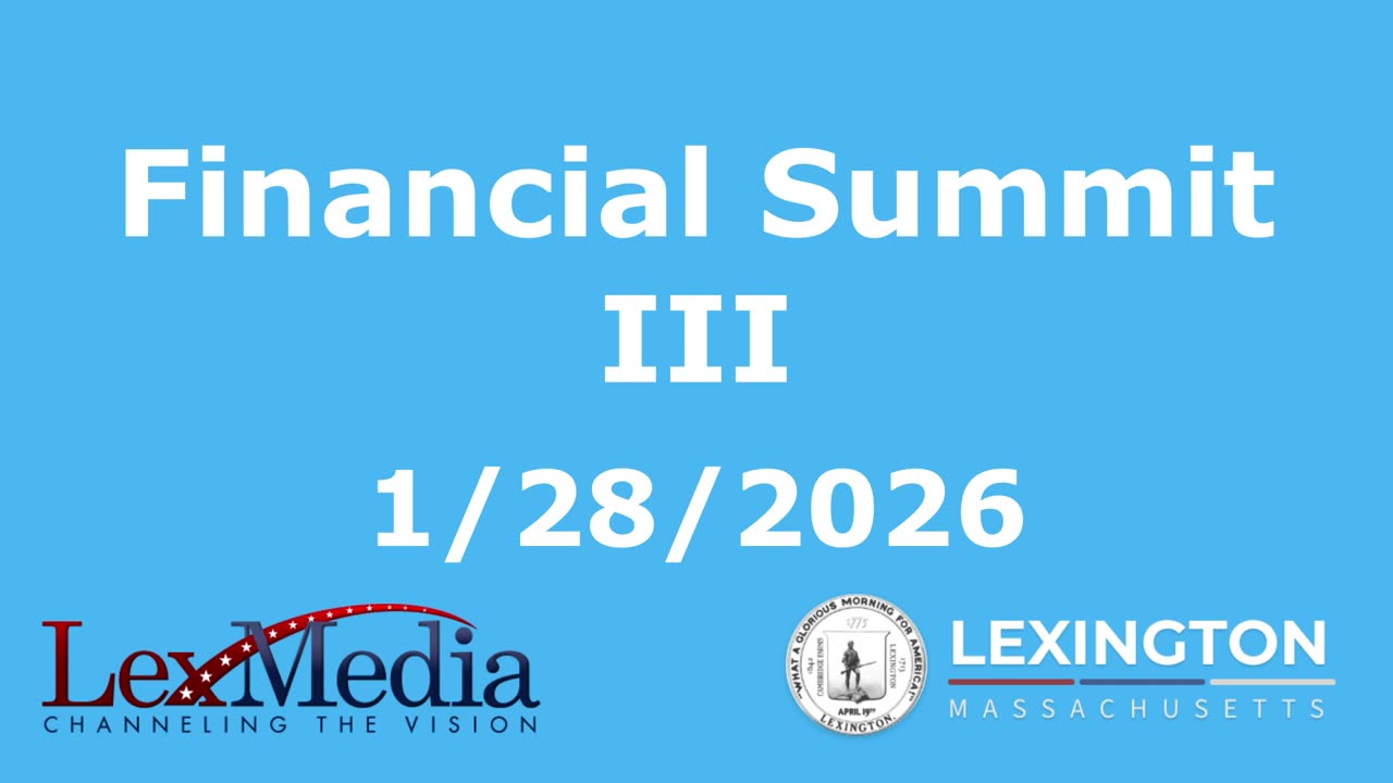 Financial Summit III title slide with date and Lexington logos