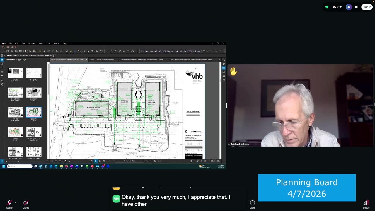 Detailed engineering site plan with stormwater and layout annotations