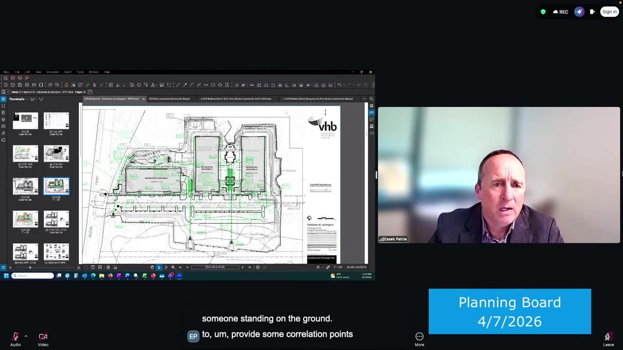 Technical site plan drawing with green highlights and labels