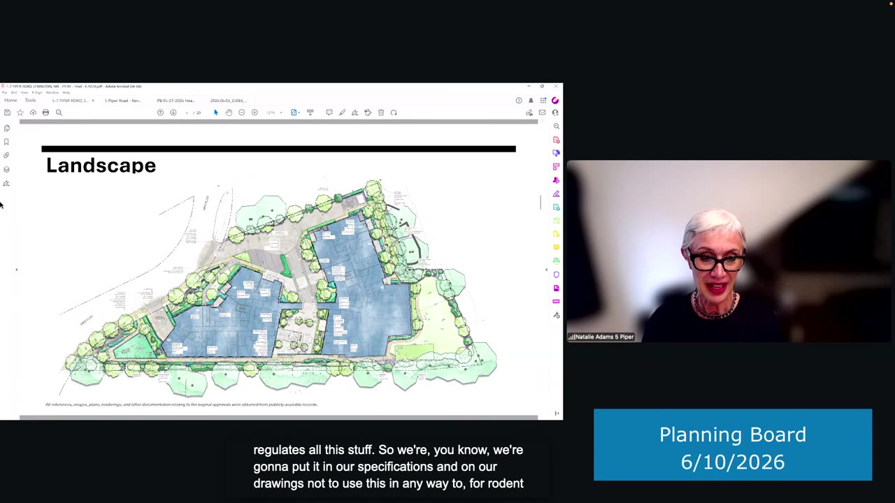 Landscape plan with site layout