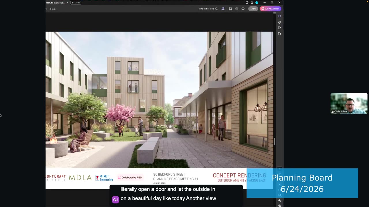 Concept rendering of outdoor amenity courtyard