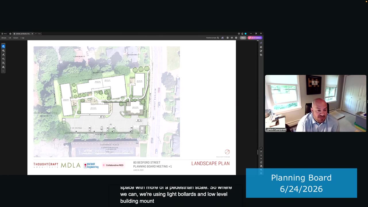 Landscape plan for 80 Bedford Street