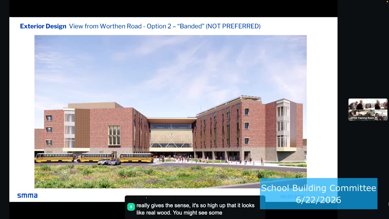Banded exterior design Option 2 rendering