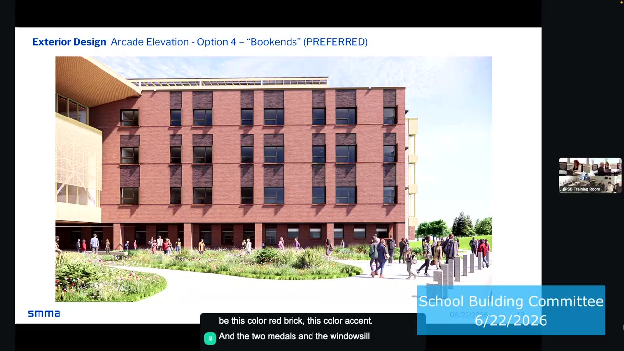 Preferred Bookends arcade elevation rendering