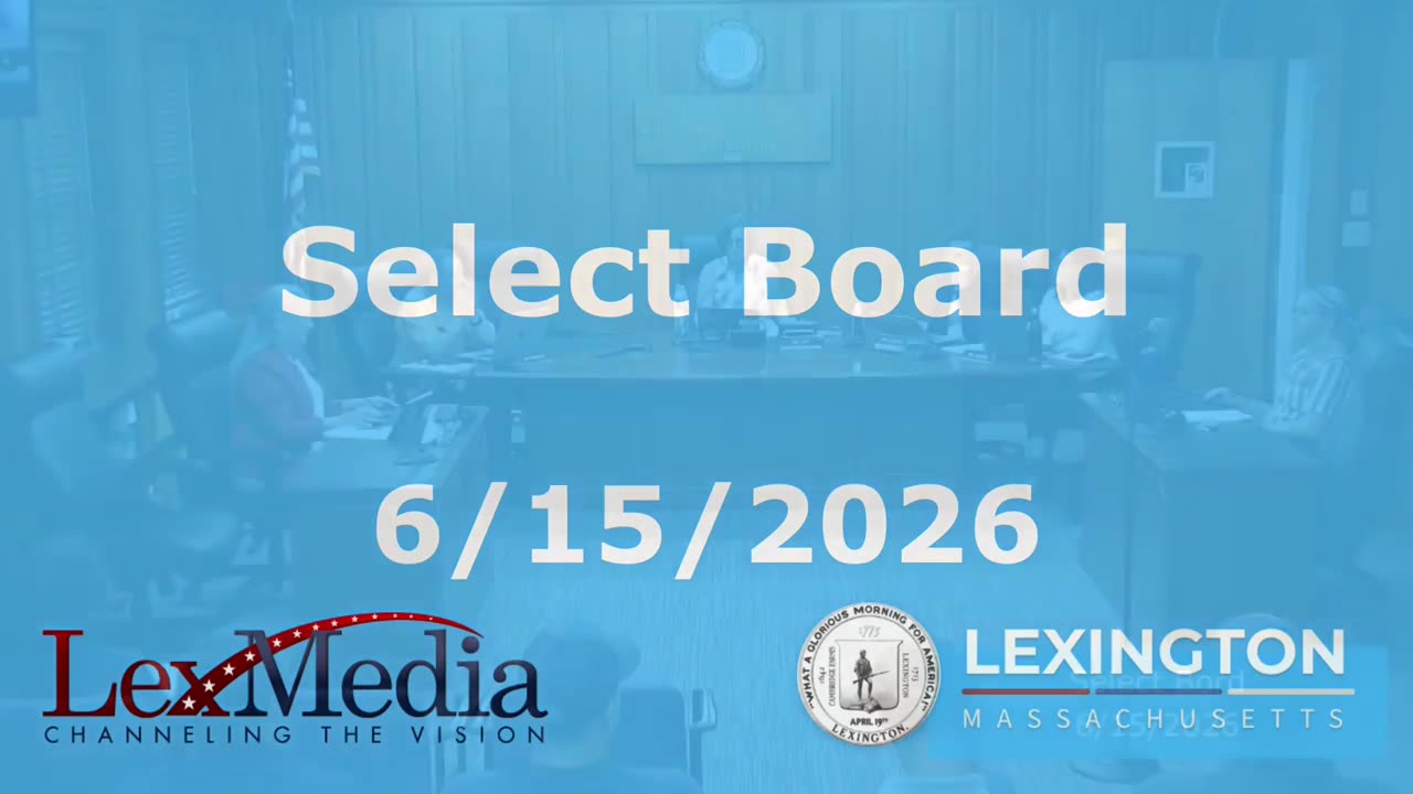 Select Board meeting title graphic, 6/15/2026