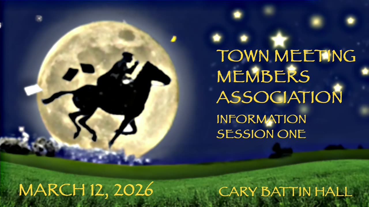 Town Meeting Members Association Information Session title slide