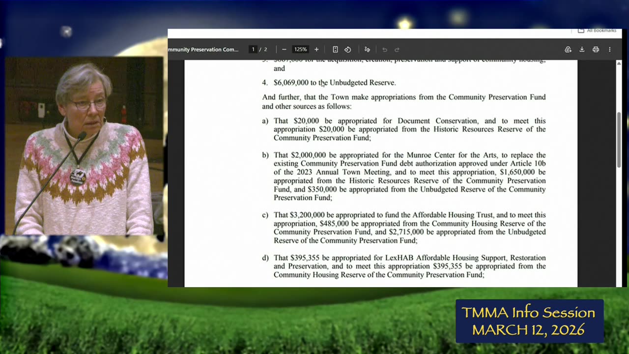 Community Preservation Committee appropriations detail slide