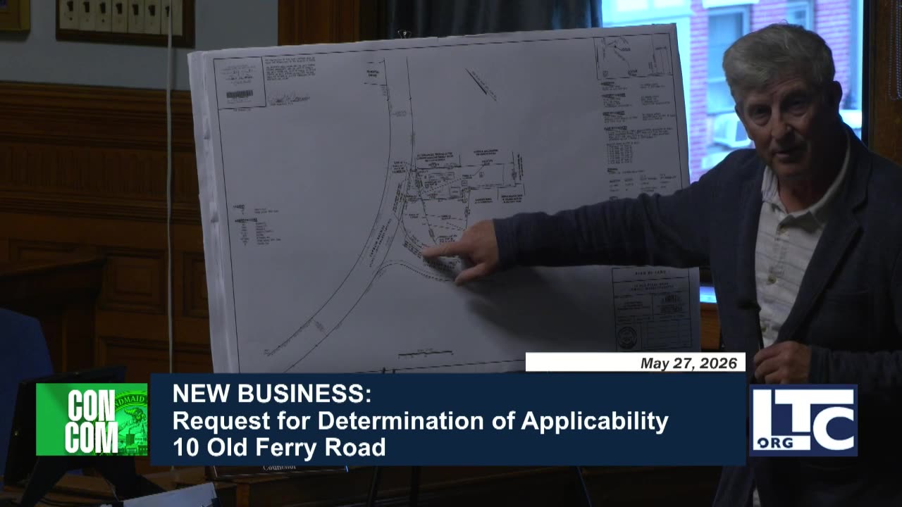 Site plan for 10 Old Ferry Road on easel