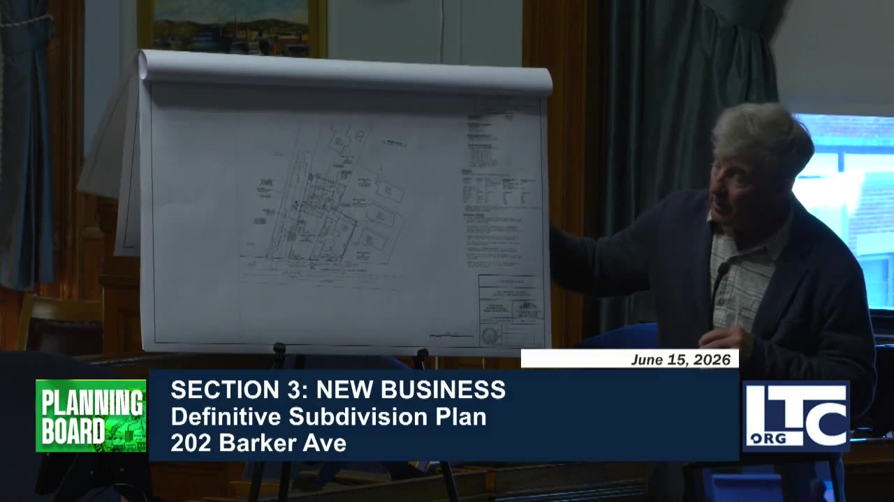 Site plan for Definitive Subdivision Plan, 202 Barker Ave