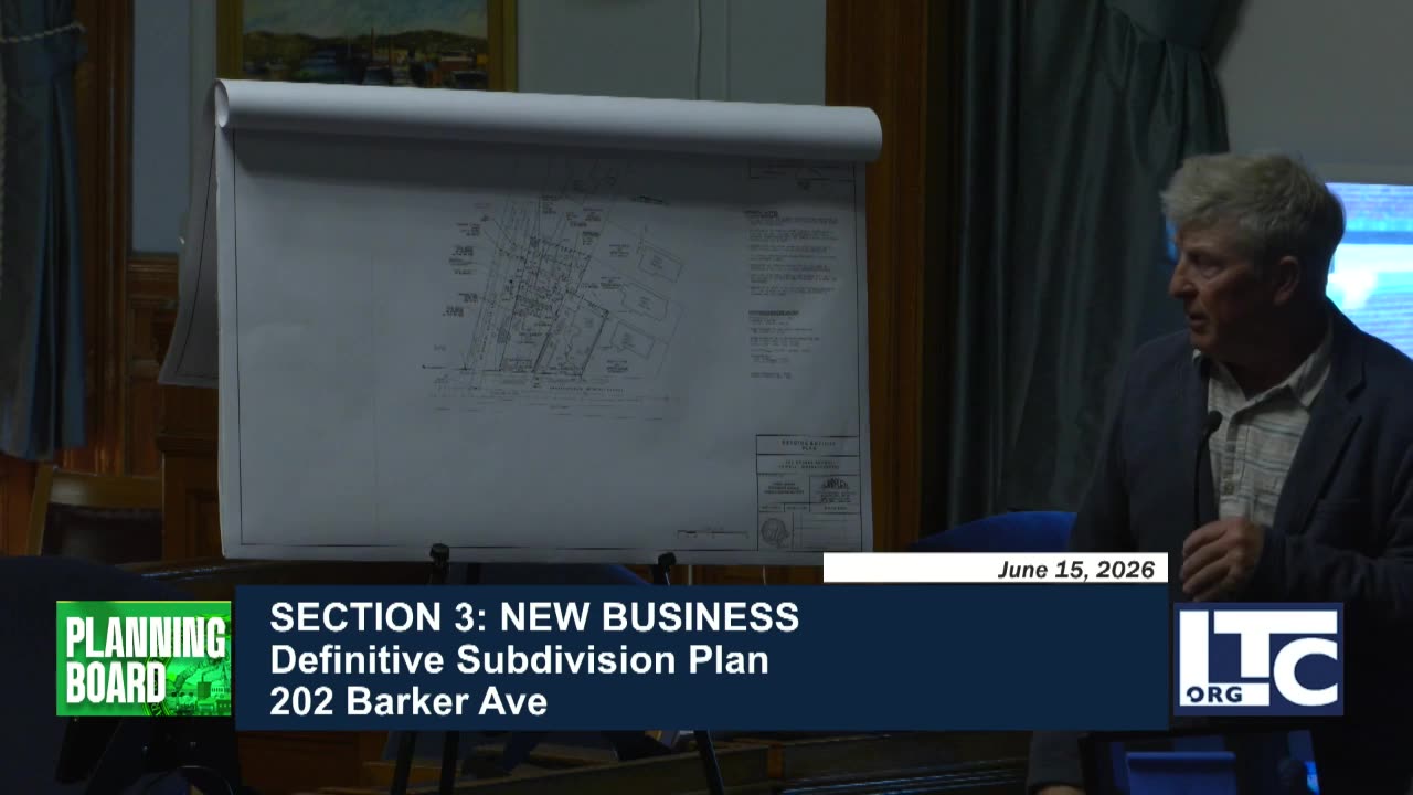 Site plan for Definitive Subdivision Plan, 202 Barker Ave