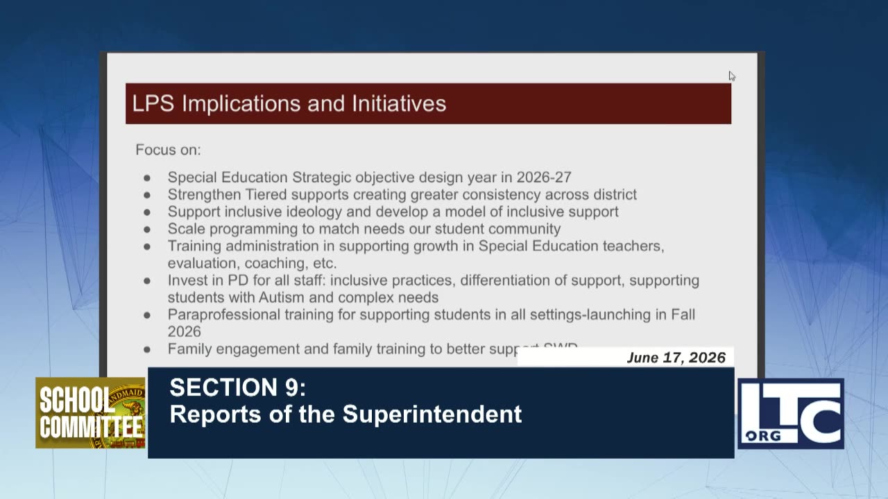 LPS special education implications and initiatives