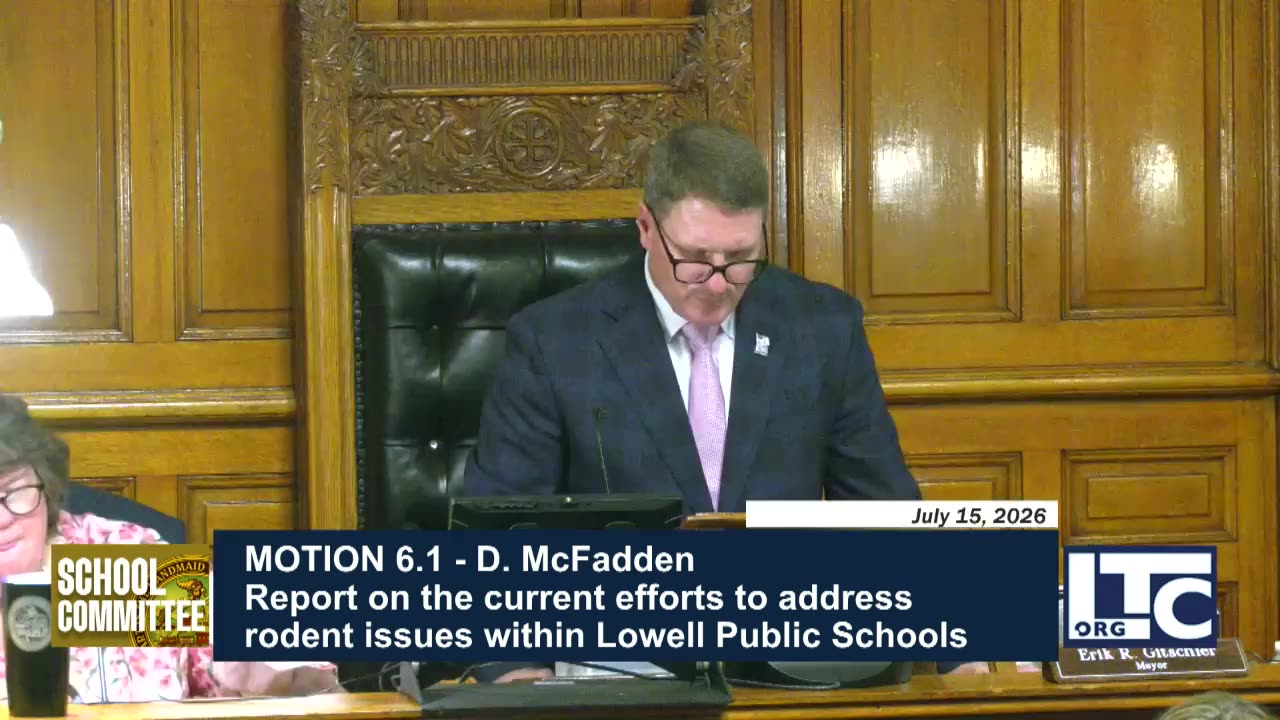 Motion 6.1: Report on rodent issues in Lowell Public Schools