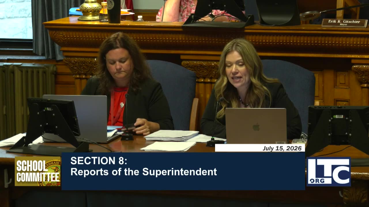 Section 8: Reports of the Superintendent