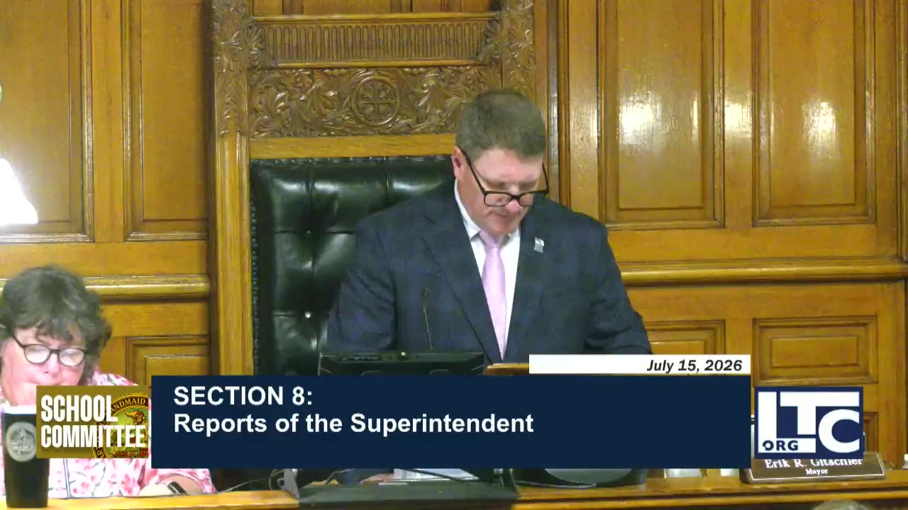 Section 8: Reports of the Superintendent