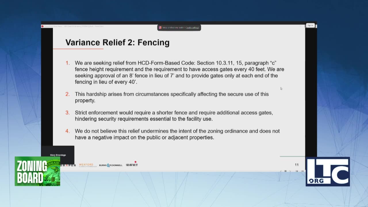 Variance Relief 2: Fencing height and gate spacing request