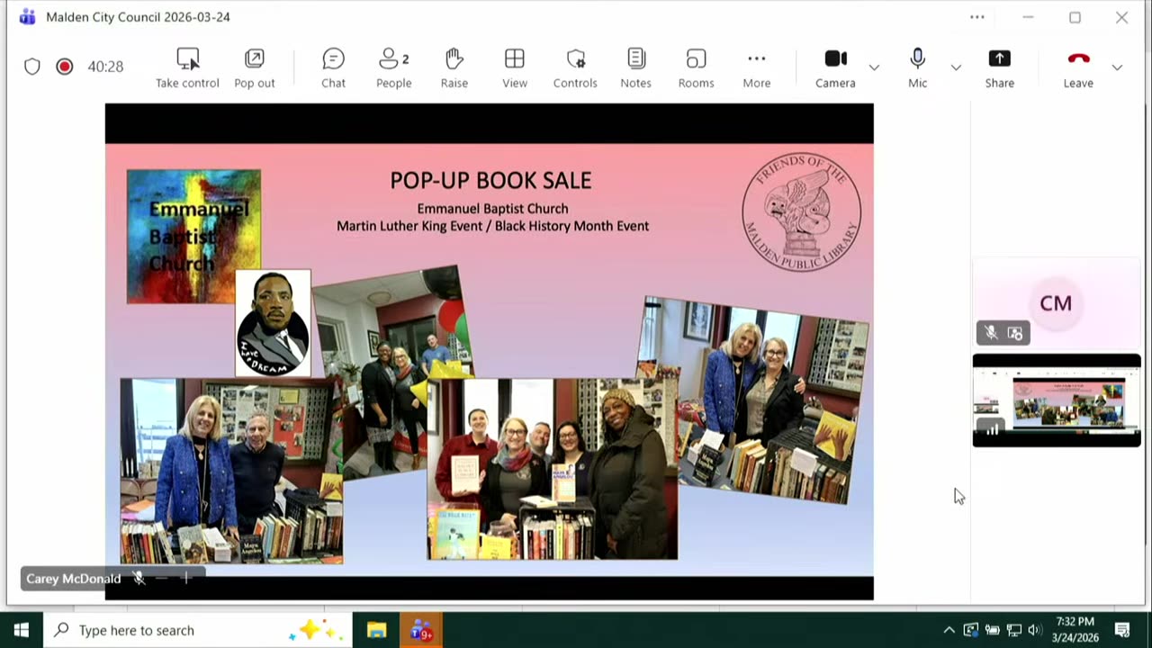 Pop-up Book Sale slide for MLK/Black History Month event