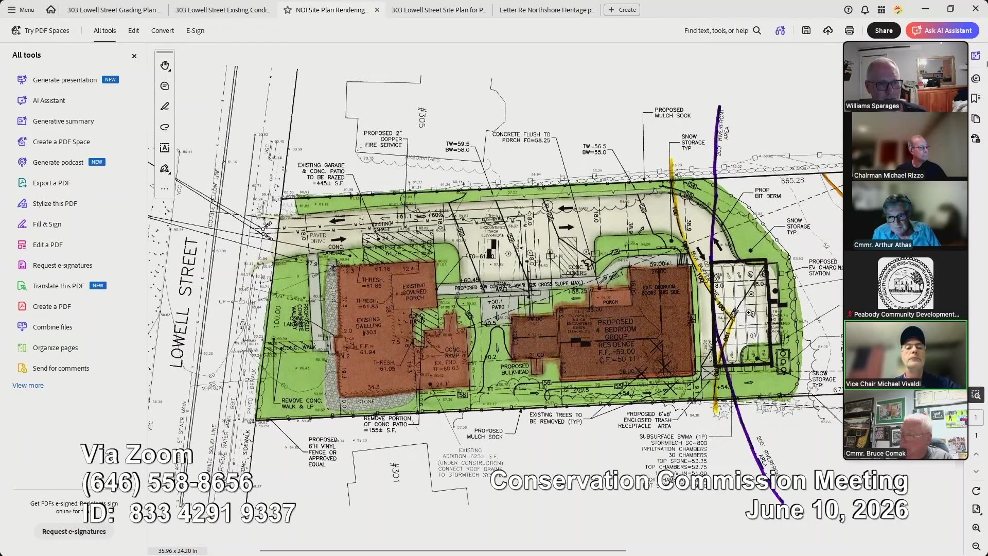 Detailed site plan for 303 Lowell Street development