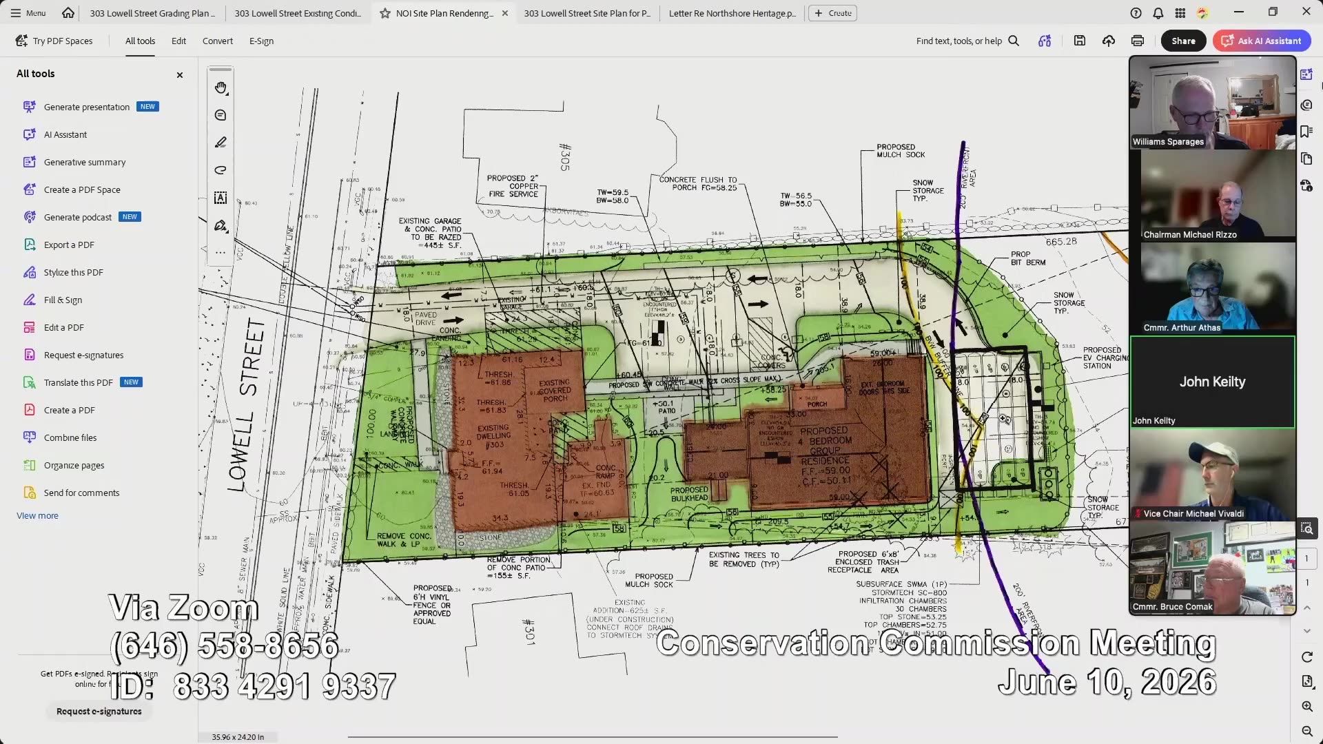 Site plan showing proposed residence and grading details
