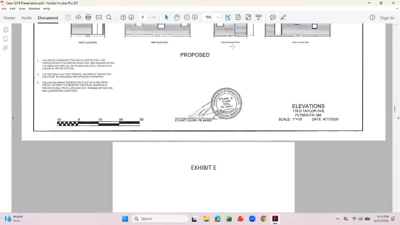 Proposed architectural elevations exhibit