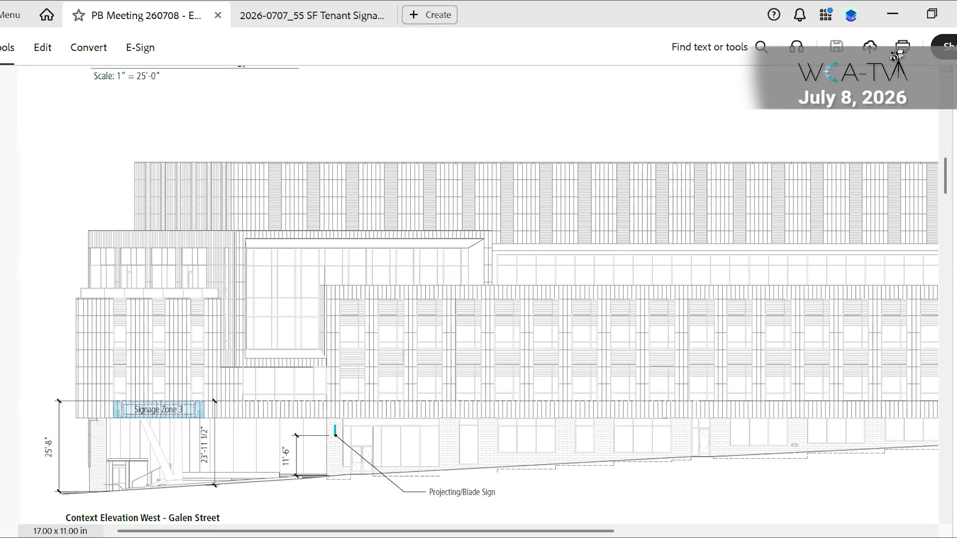 Context Elevation West - Galen Street architectural rendering