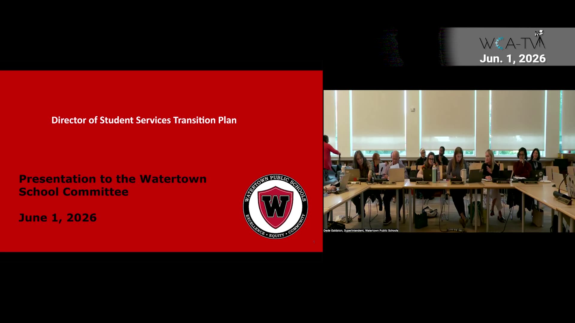 Director of Student Services Transition Plan title slide