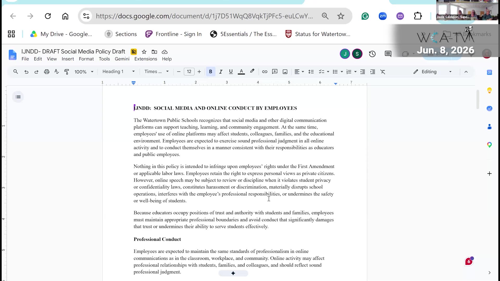 Draft Social Media Policy - IJNDD introduction
