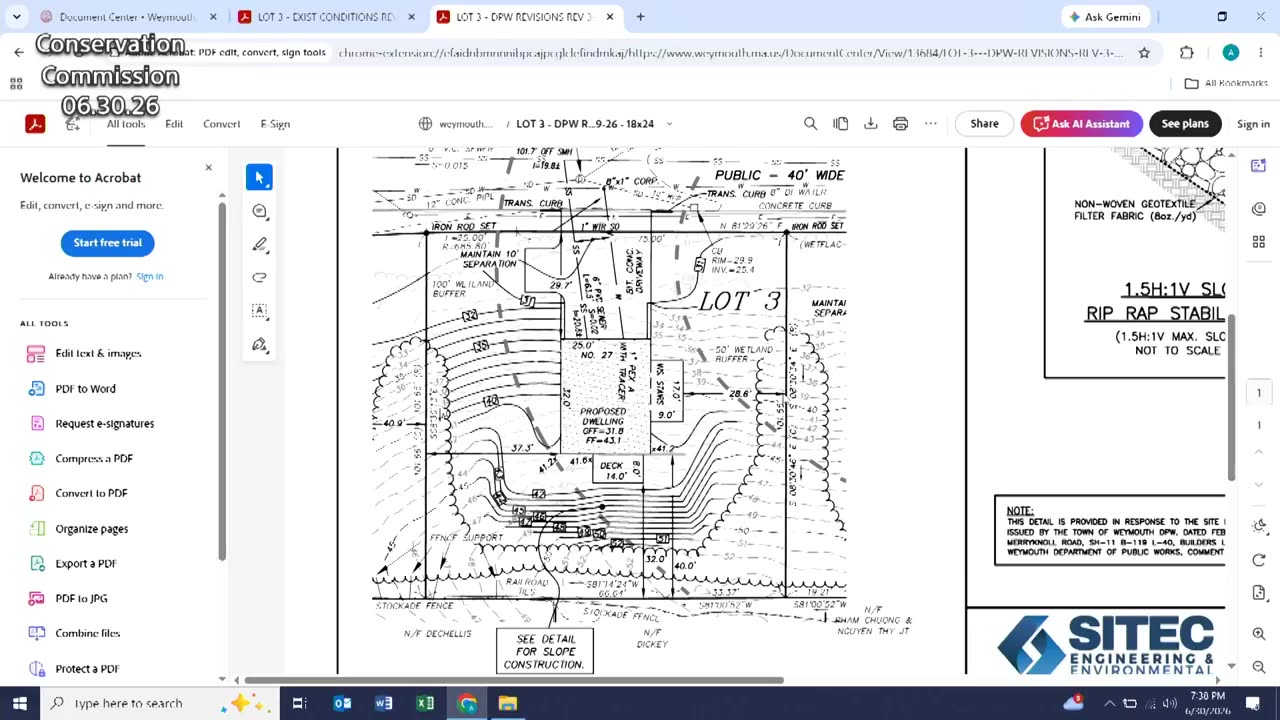 Detailed site plan for Lot 3 showing proposed dwelling and buffers
