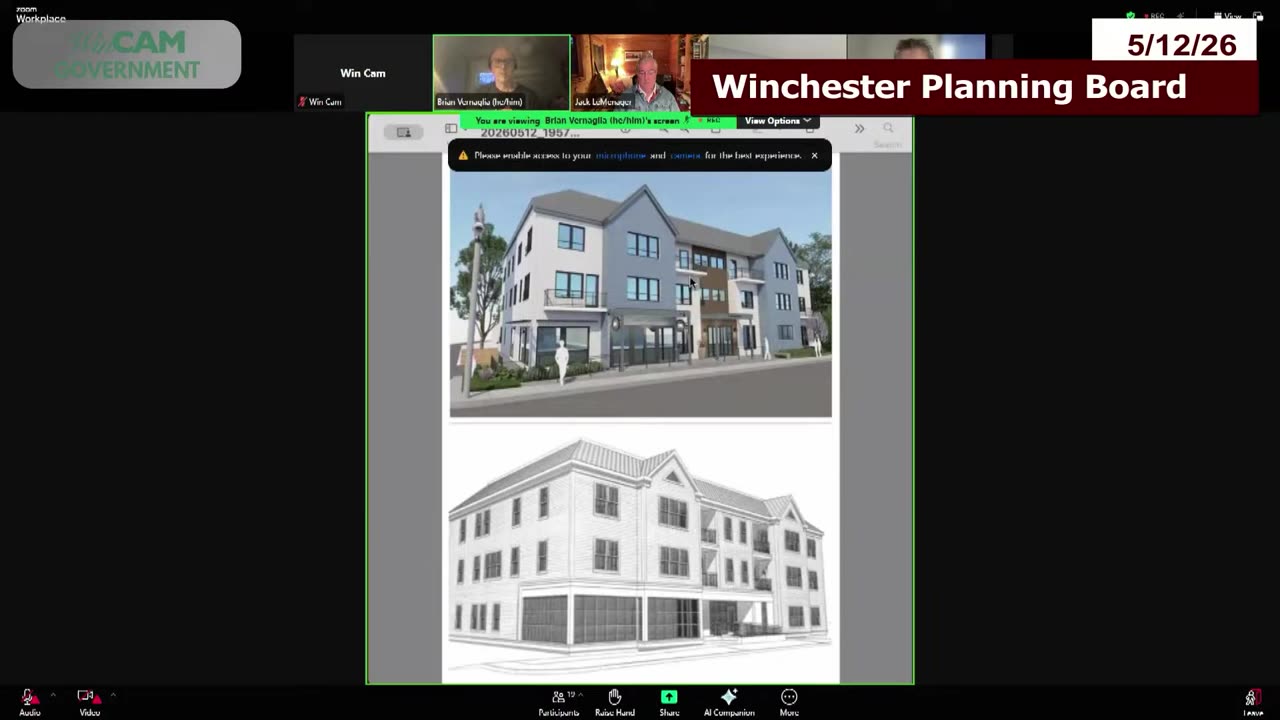 Architectural renderings and elevation of proposed building