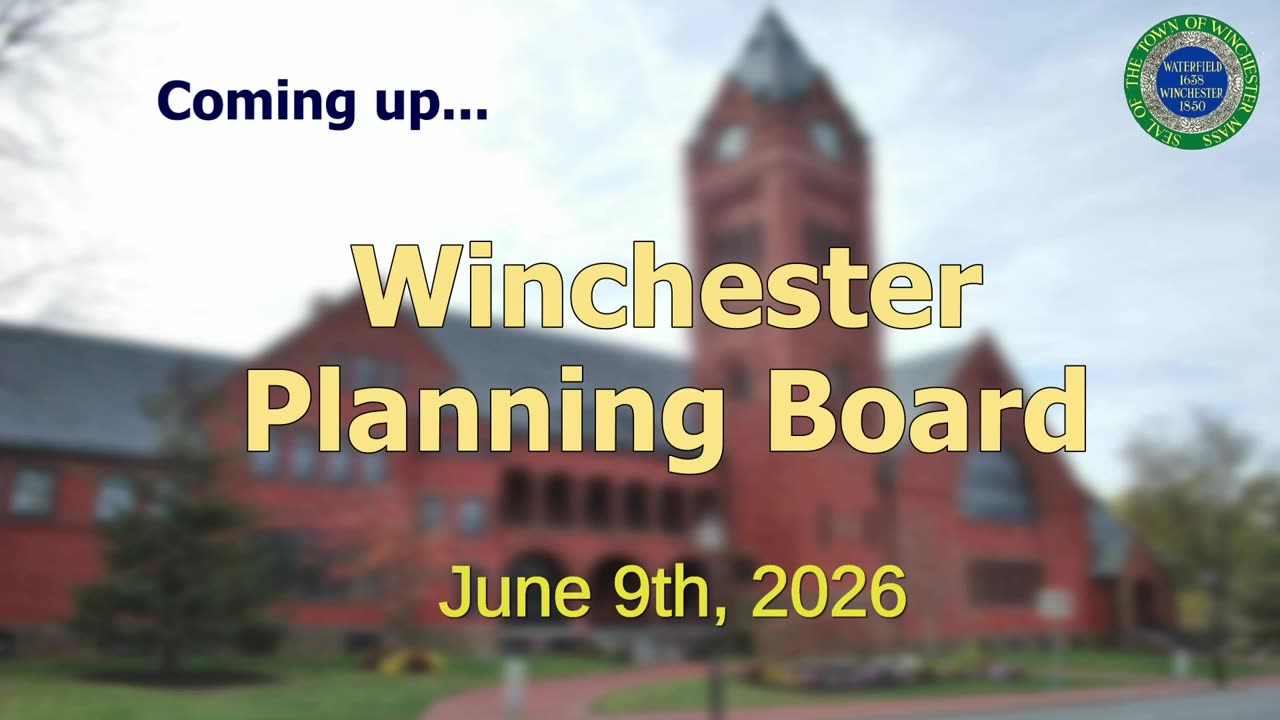 Winchester Planning Board title slide, June 9, 2026