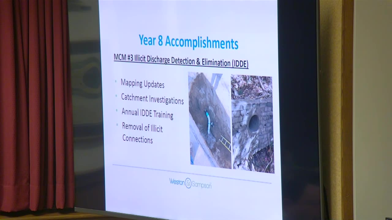 Year 8 accomplishments: illicit discharge detection slides