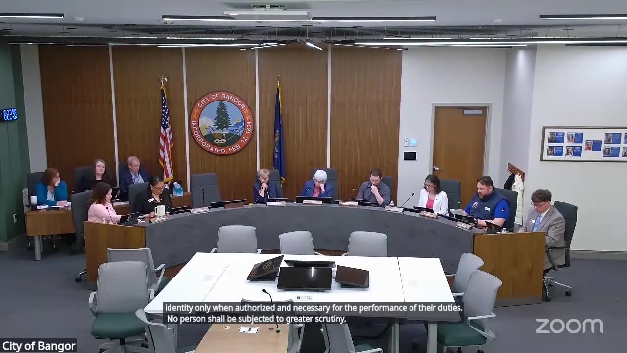 On-screen text: Identity authorization policy for city duties