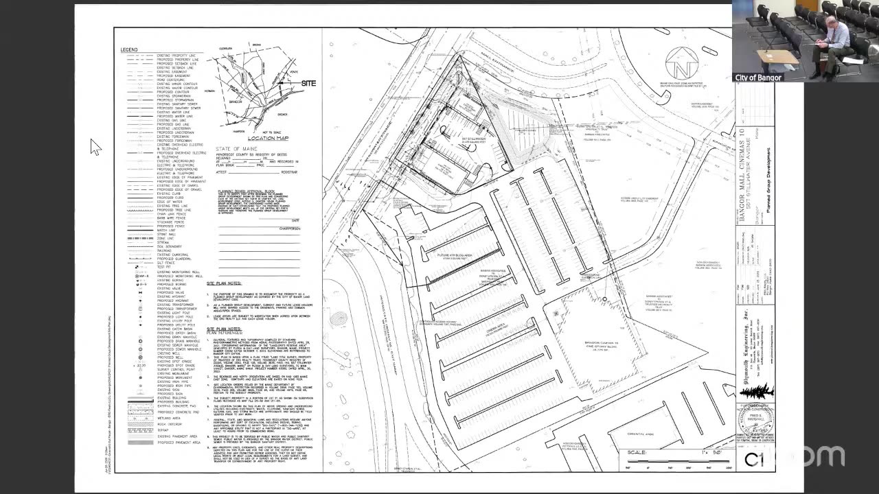 Detailed site plan for Bangor Mall Cinemas development