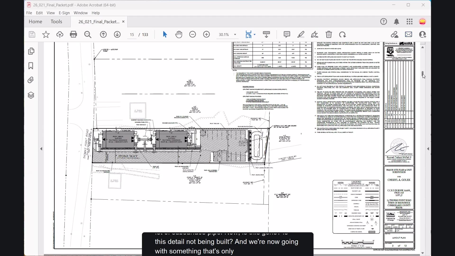 Site plan layout for proposed multifamily residences