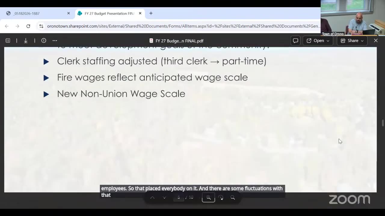 Staffing and wage adjustments slide