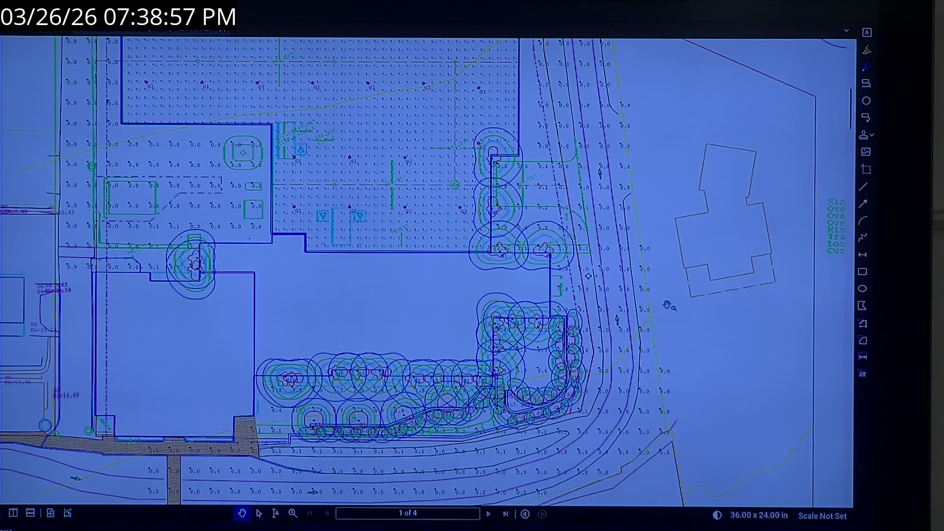 Site plan with grading and drainage details