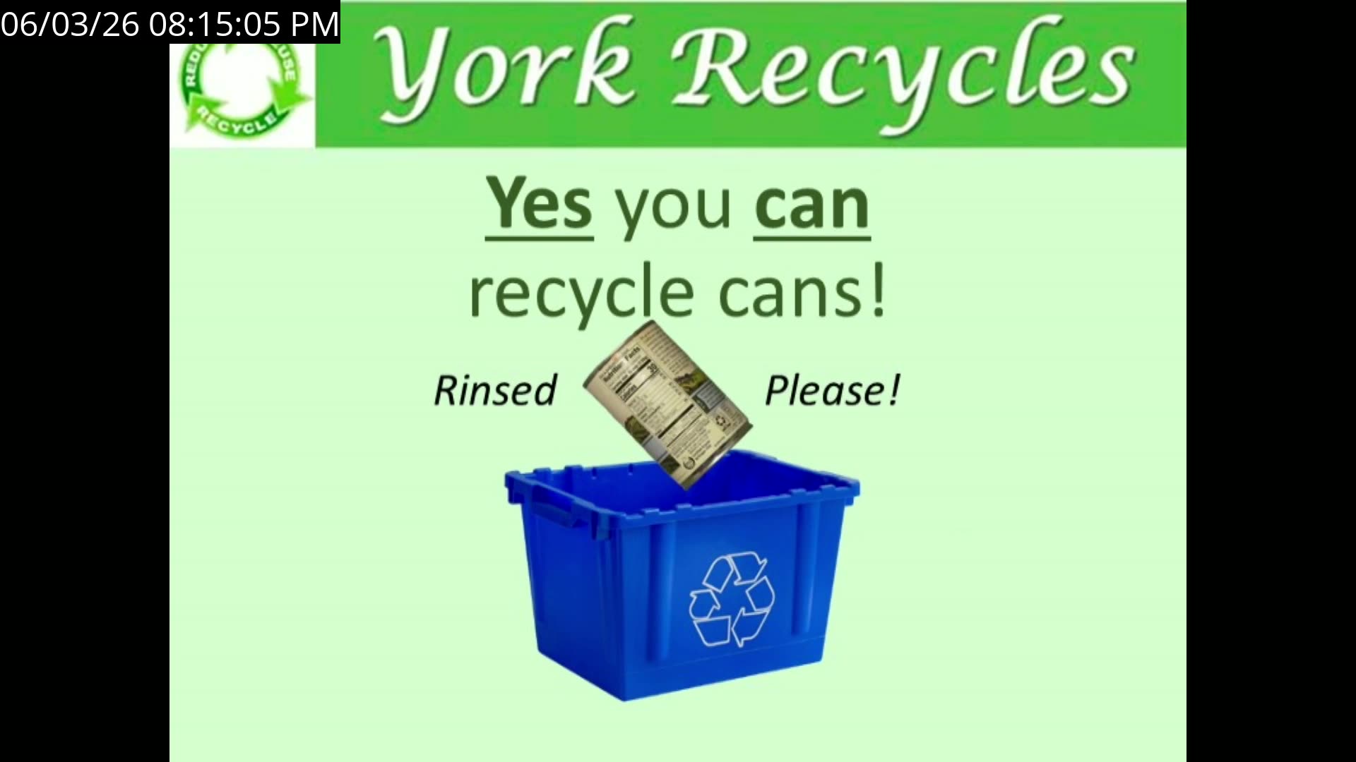 York Recycles: yes you can recycle cans