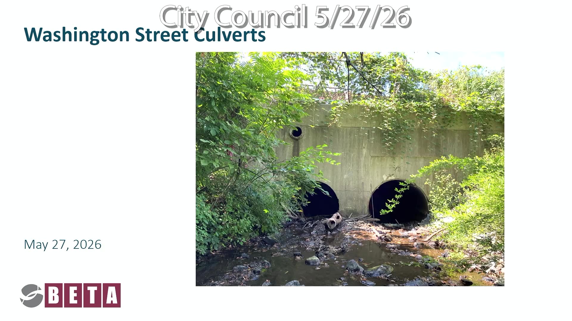 Washington Street culverts site overview photo