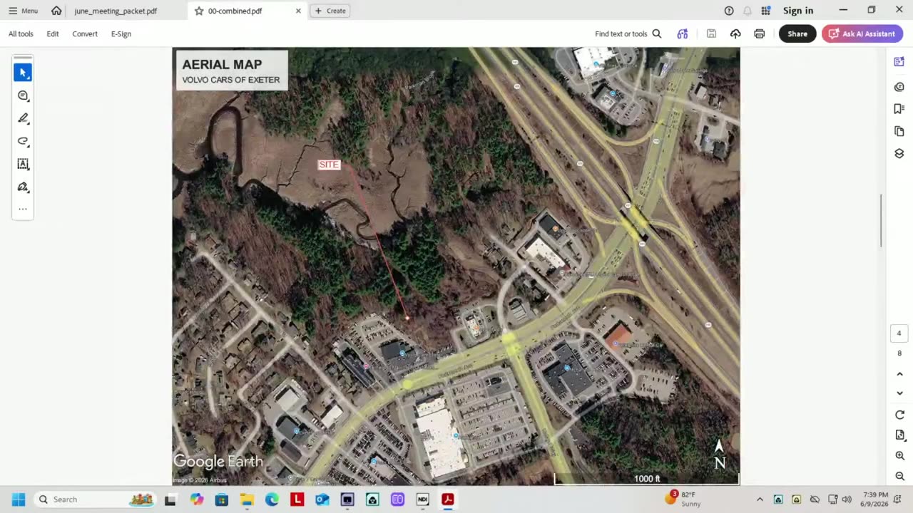 Aerial map of Volvo Cars of Exeter site