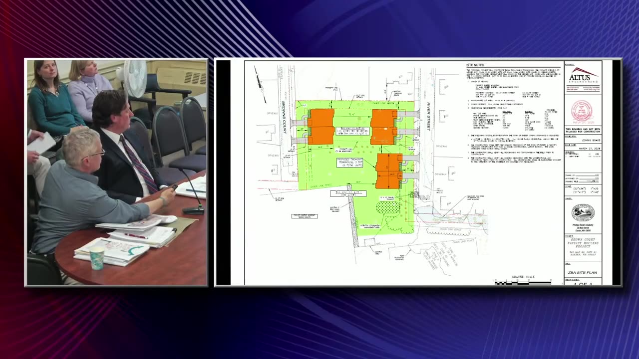 Site plan for Brown Court facility showing building layouts