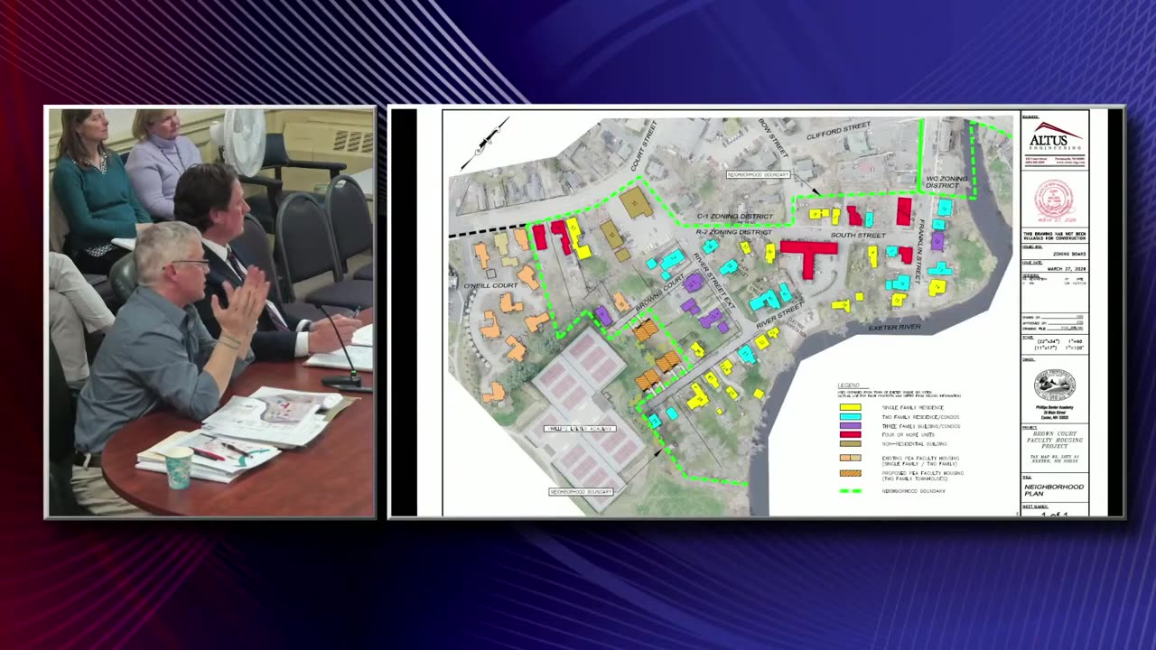 Neighborhood plan map with zoning districts and project boundaries