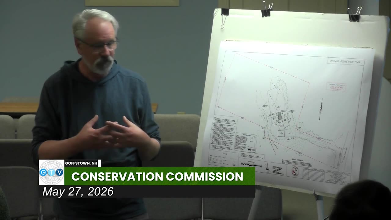 Wetland Delineation Plan site map on easel