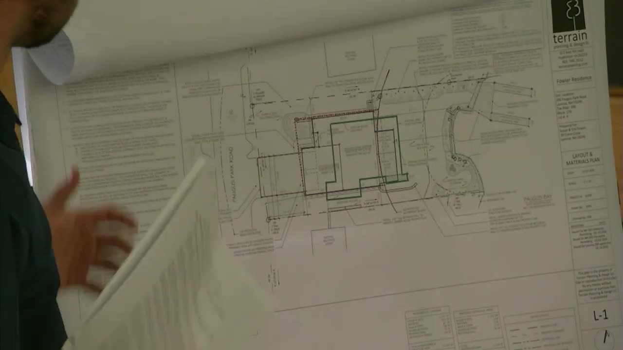 Detailed architectural site plan and layout for Fowler Residence