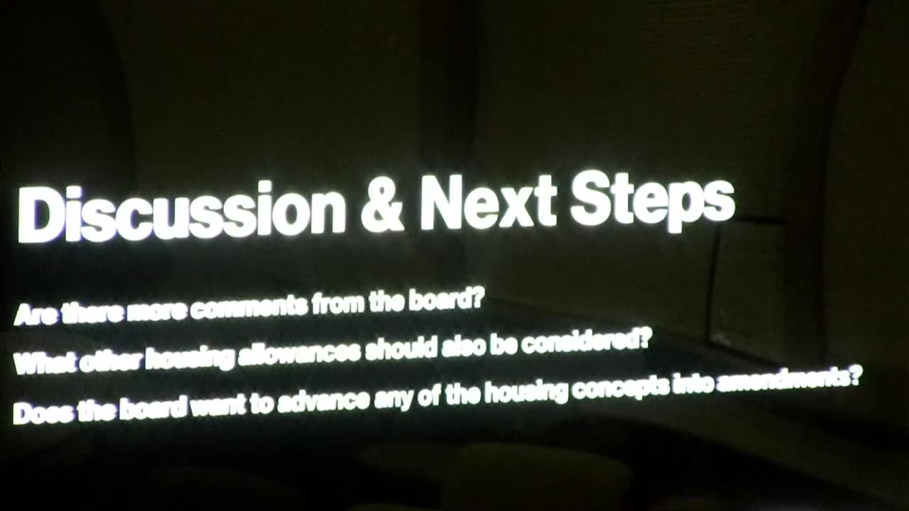 Presentation slide: Discussion & Next Steps on housing concepts