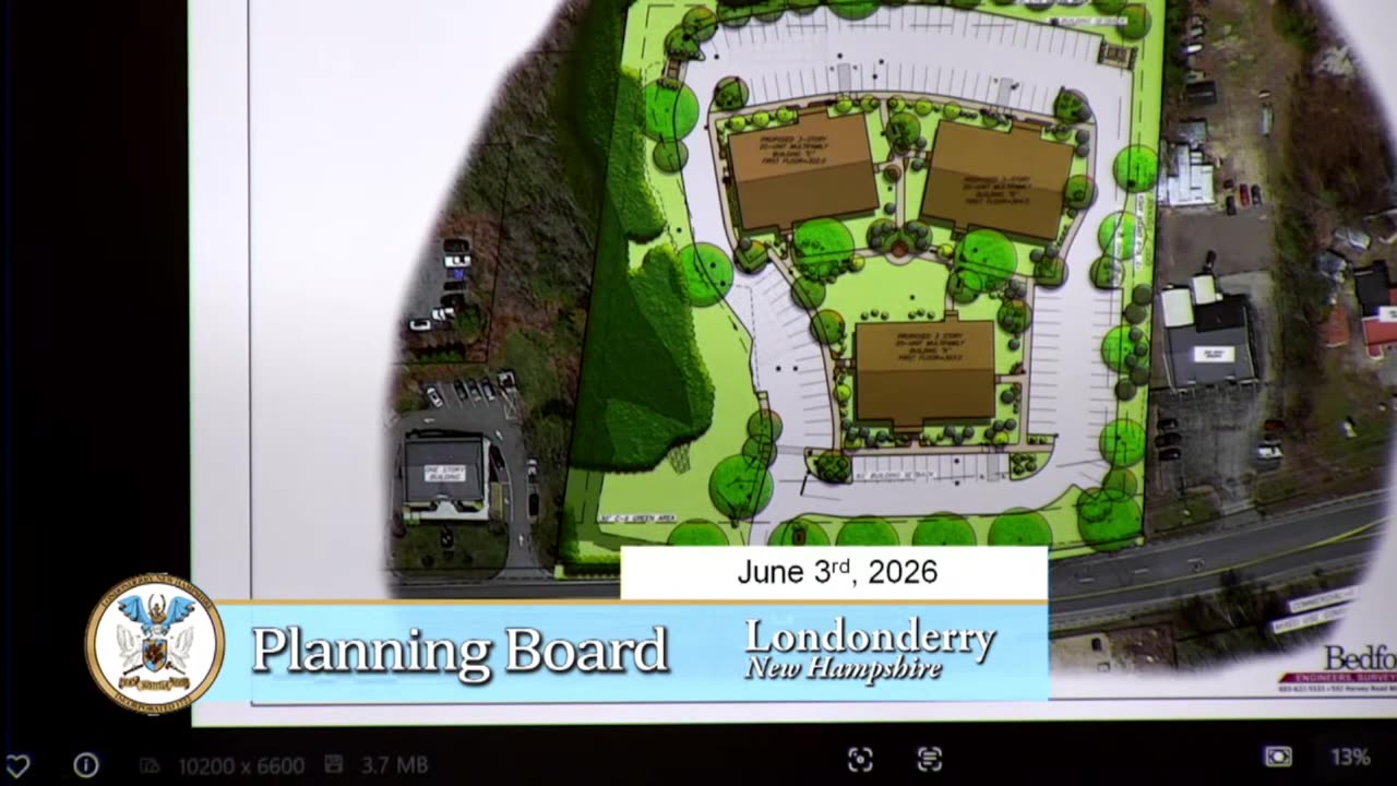 Detailed site plan showing proposed buildings, parking, and landscaping