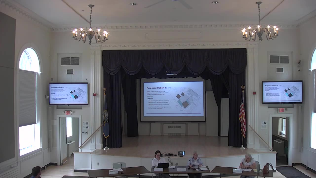 Proposed Option 1 site plan and key points